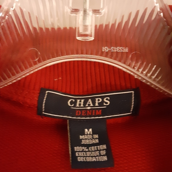 Chaps M Women's Red Sweater Jacket - Picture 3 of 4